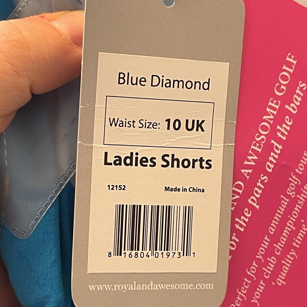 NWT Royal and Awesome Blue Diamond Women’s Golf Shorts - Picture 10 of 10